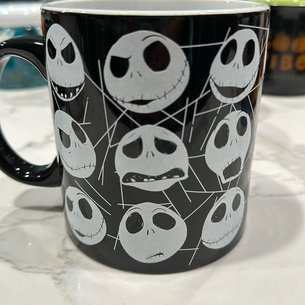 Disney Nightmare before Christmas many faces of Jack mug